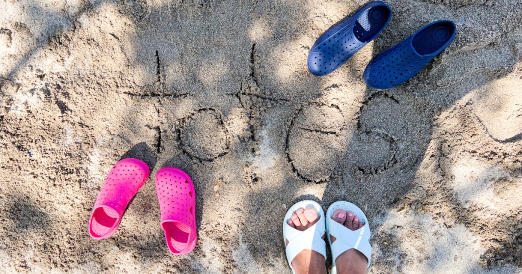 sandals in sand