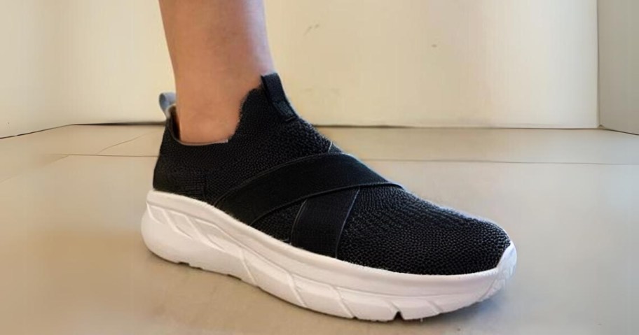 Athletic Works Women's Crossband Slip On Sneakers