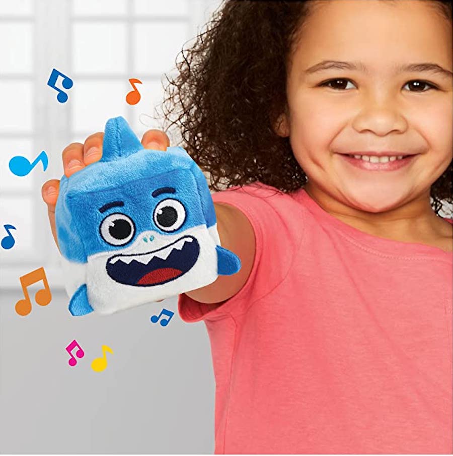 Baby Shark Daddy Shark Song Cube in girl's hand