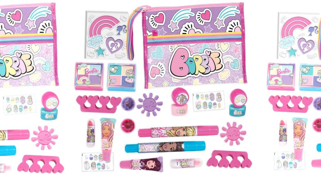 Barbie makeup bag and play makeup