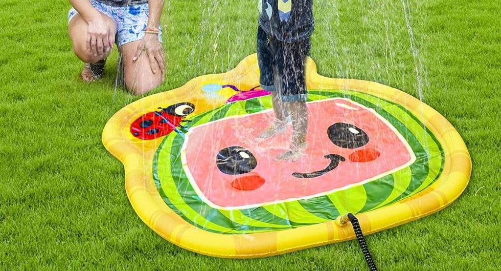 child playing on CoCoMelon Splash Pad