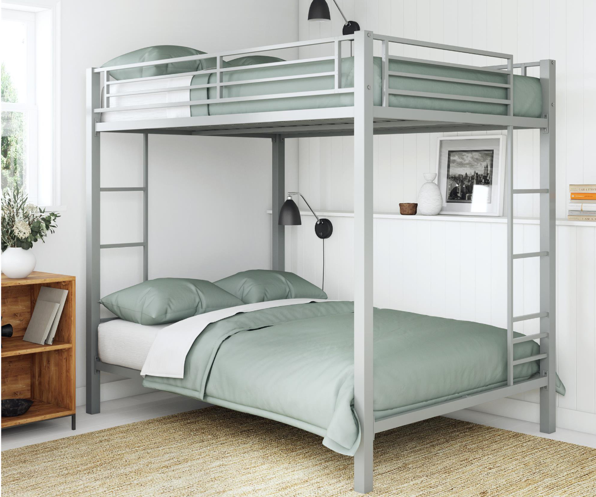 Full over full bunkbeds in silver
