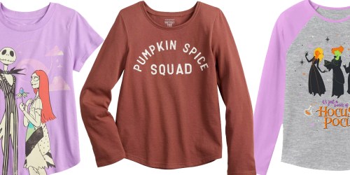 Kohl’s Girls Fall & Halloween Clothing from $5 | Tees, Leggings, Pajamas, & More