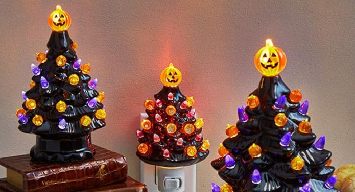 Lighted Retro Halloween Small Trees