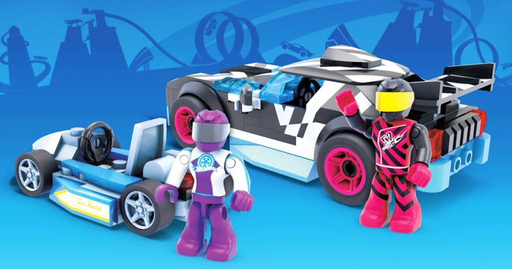 two mega construx hot wheels cars