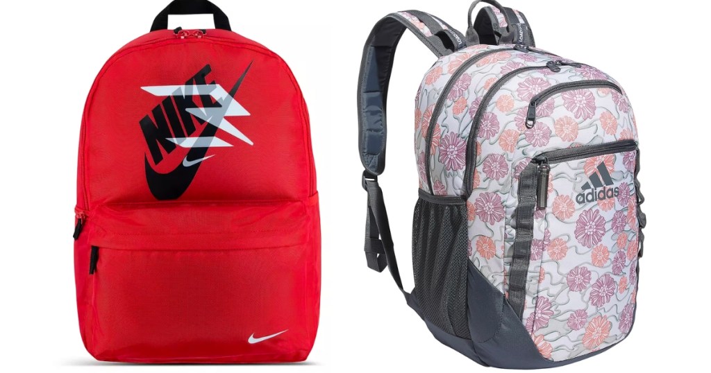 nike 3brand and adidas backpacks
