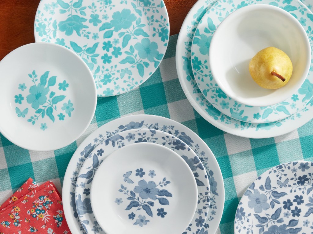 Pioneer Woman Corelle Dishes on table