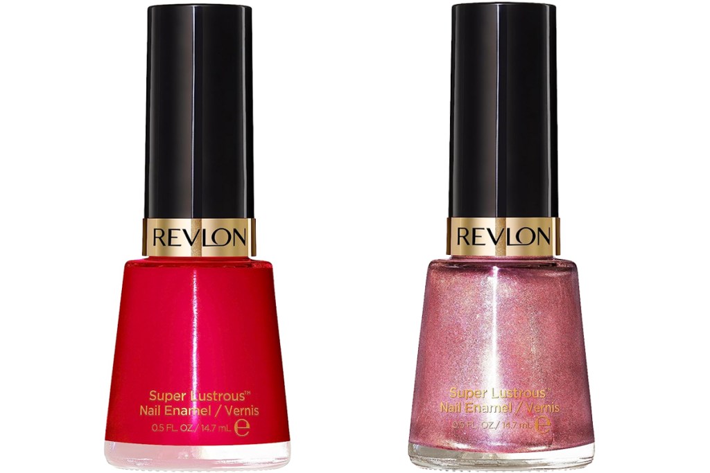 red and pink shades of revlon nail polish