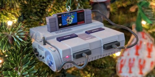 Super Nintendo Hallmark Keepsake Ornament Only $15 on Amazon | Light Up, Plays Sounds & Music