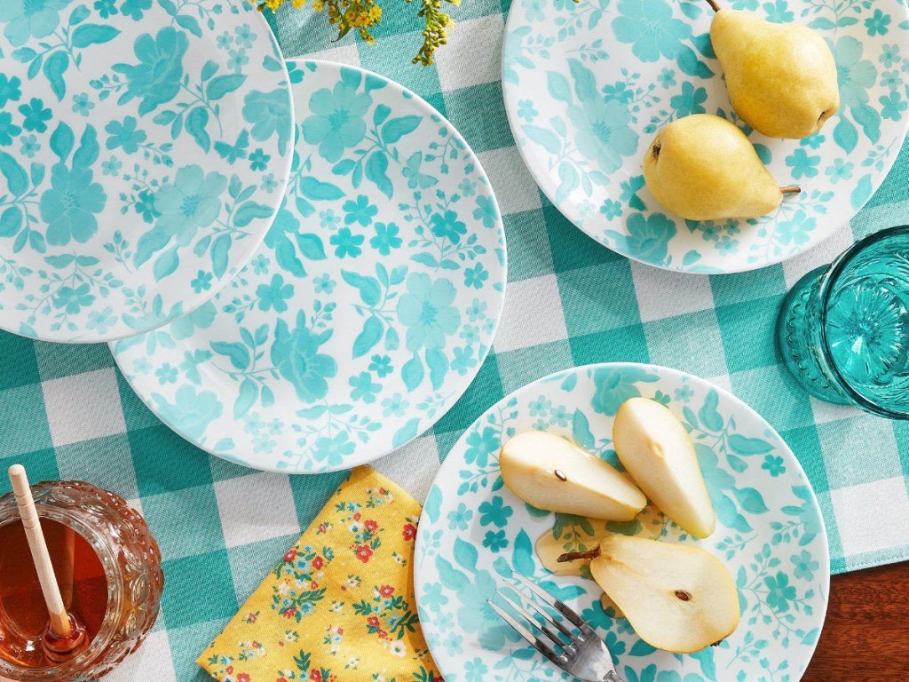 Teal dinner plates corelle