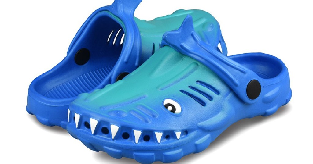 blue shark clogs