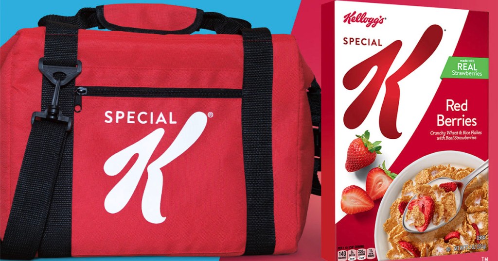 red kelloggs special k cereal and red berries cereal box