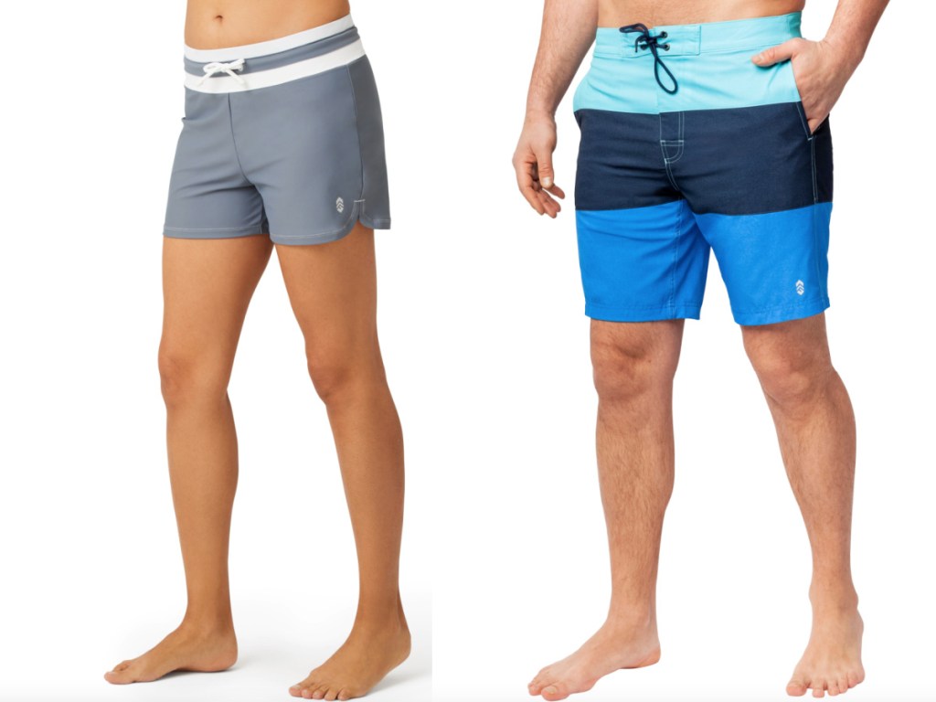 mens and womens swim shorts