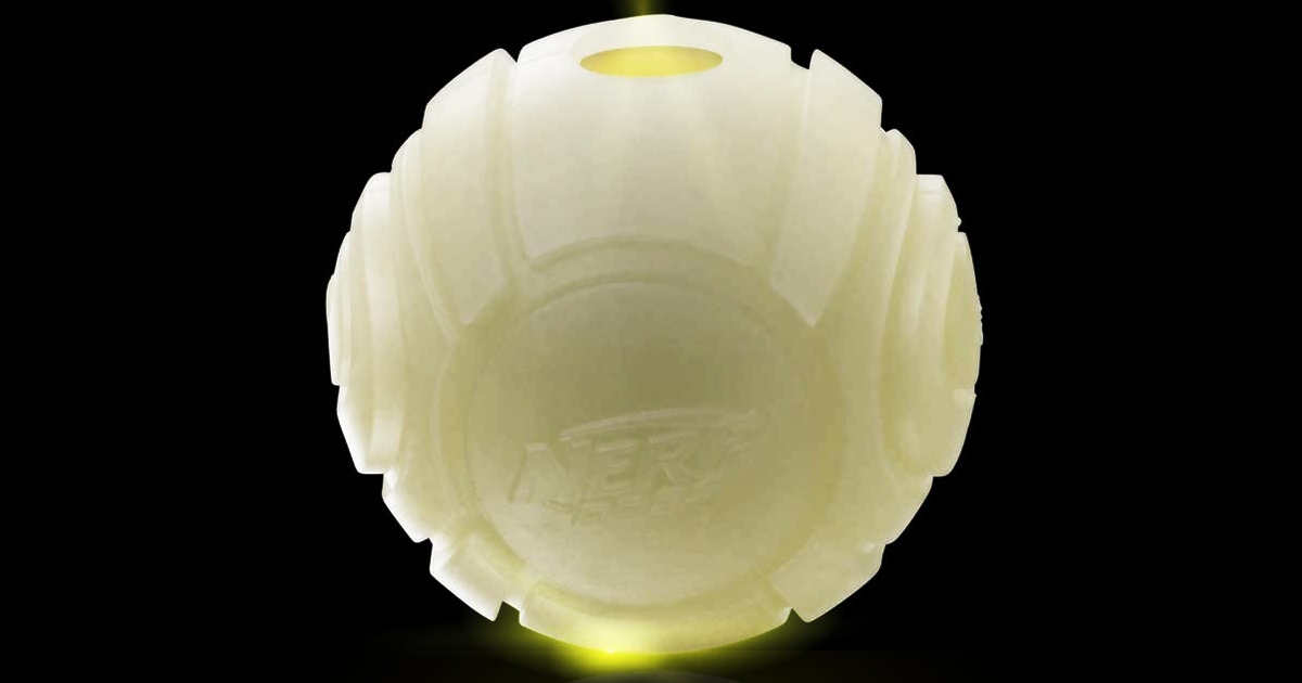 Nerf Dog Glow ball, glowing in the dark