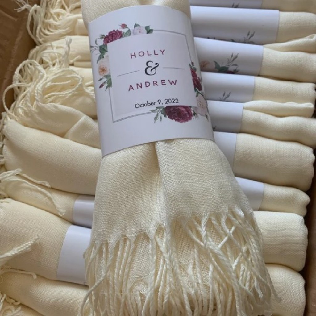 Bridal Shower Ideas - Pashmina Shawl Favors