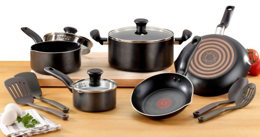 t-fal 12 piece cookware set