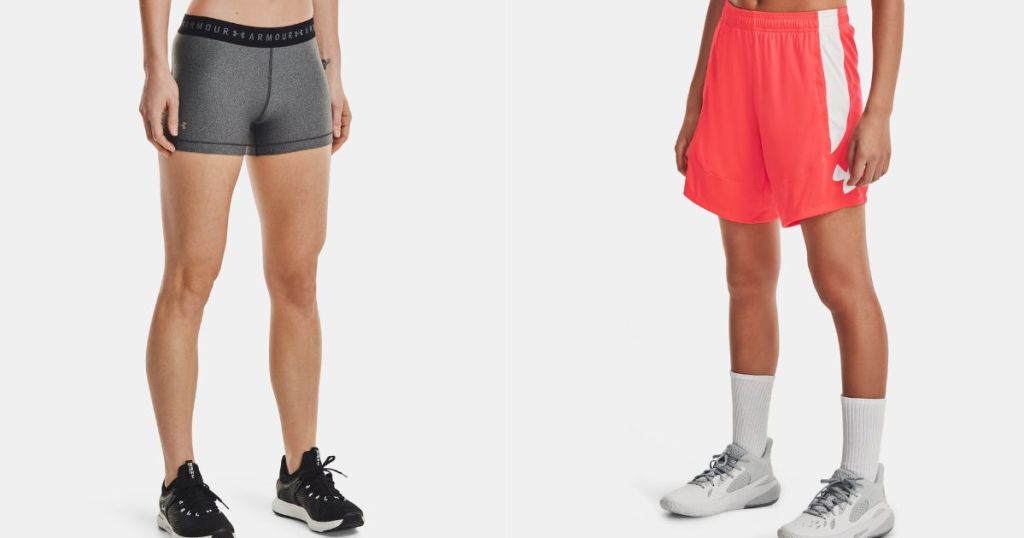 women wearing Under Armour shorts