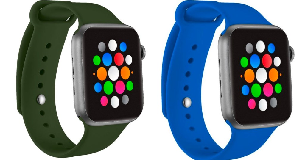 black and blue apple watch bands