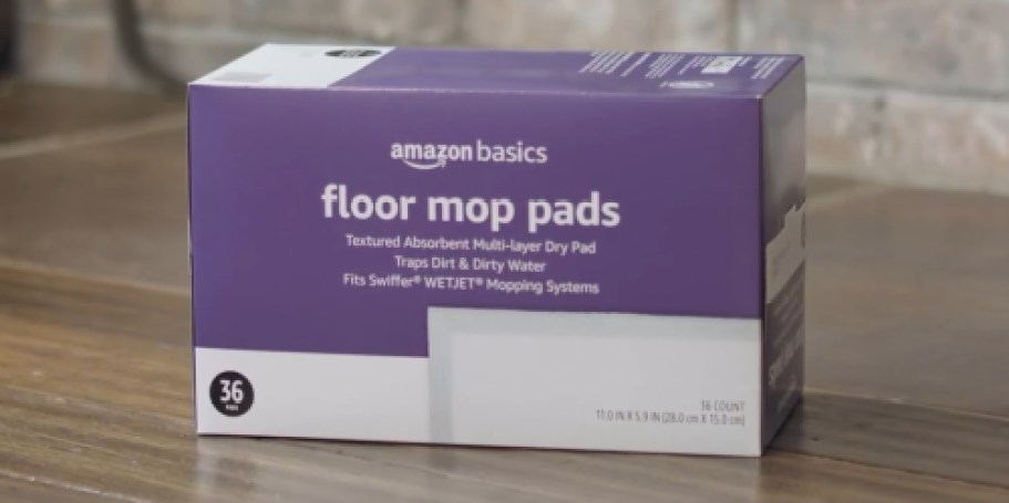 Amazon Basics Floor Mop Pads 36-Pack Only $6.97 Shipped (Reg. $14) | Works w/ Swiffer WetJet