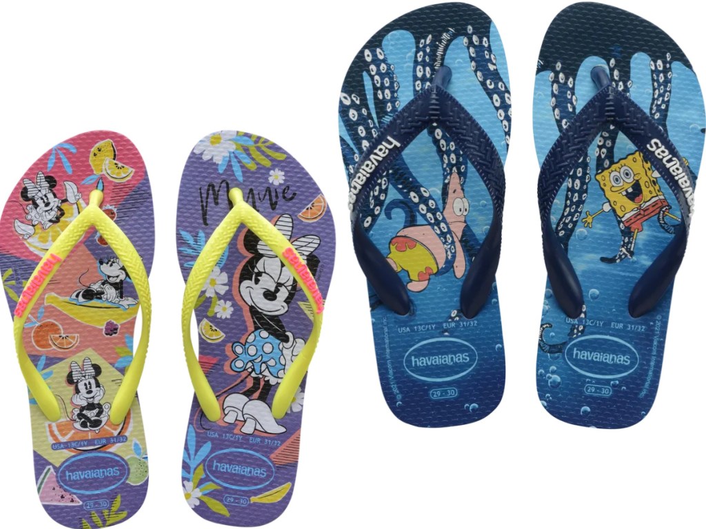 stock images of two pairs of Havaianas sandals