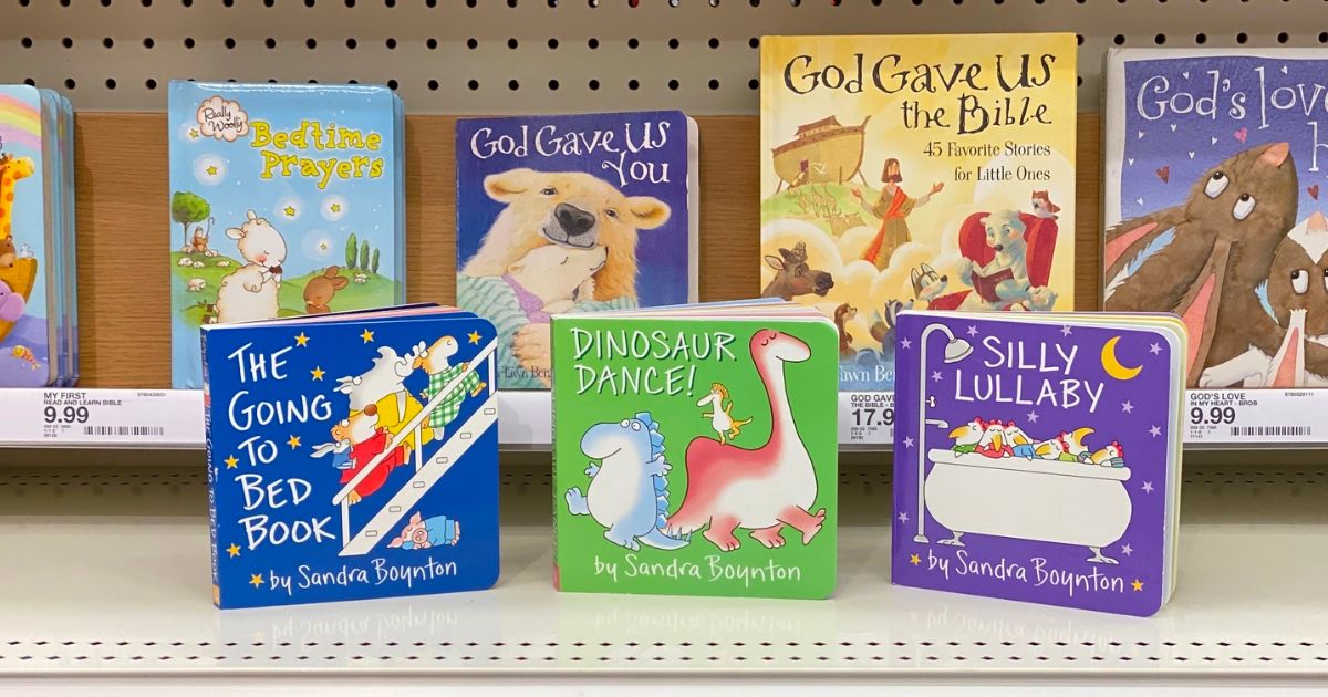 a selection of Kids books on a store shelf 