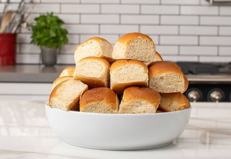 bowl of rolls