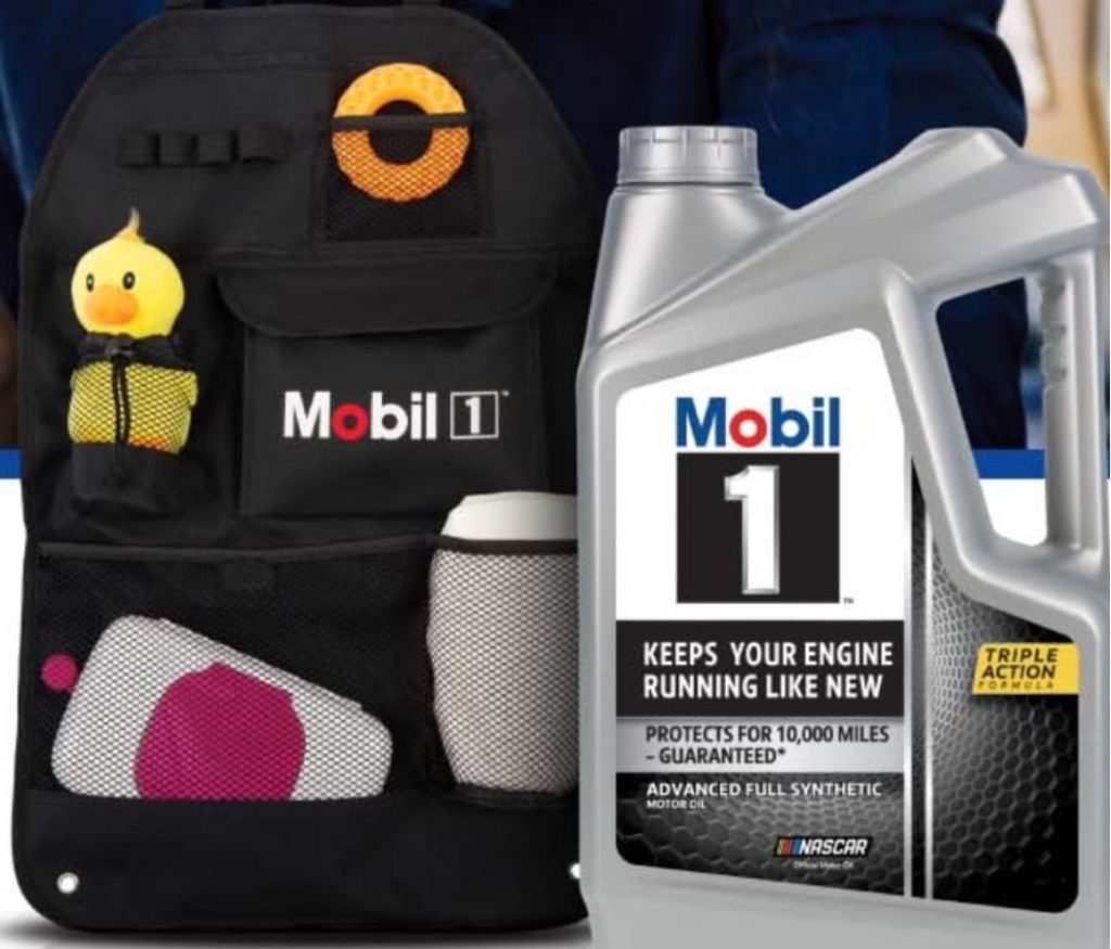 Mobil 1 oil & baby organizer