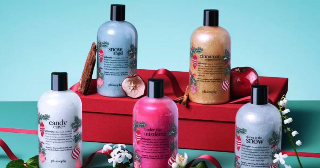Holiday scents Philosophy 3-in-1 Shampoo, shower gel and bubble bath in festive scents