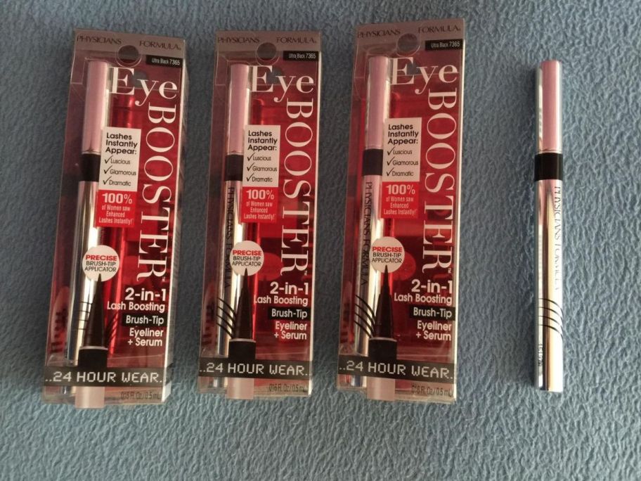 3 boxes of Physicians Formula Eye Booster 2-in-1 Lash Boosting Eyeliner + Serum