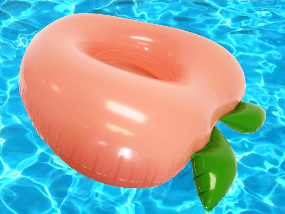 peach-shaped pool float