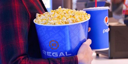 Get 50% Off TWO Regal Cinemas Movie Tickets, Drinks, & Popcorn