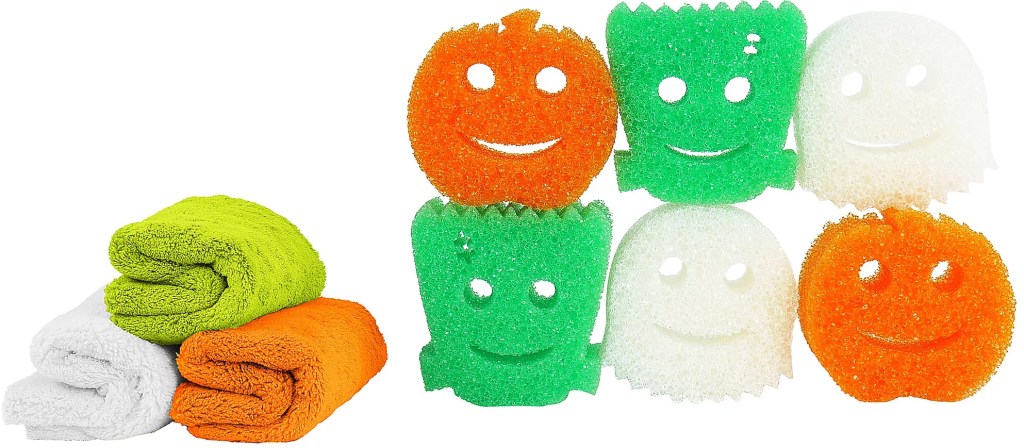 Scrub Daddy Halloween pack of sponges and towels