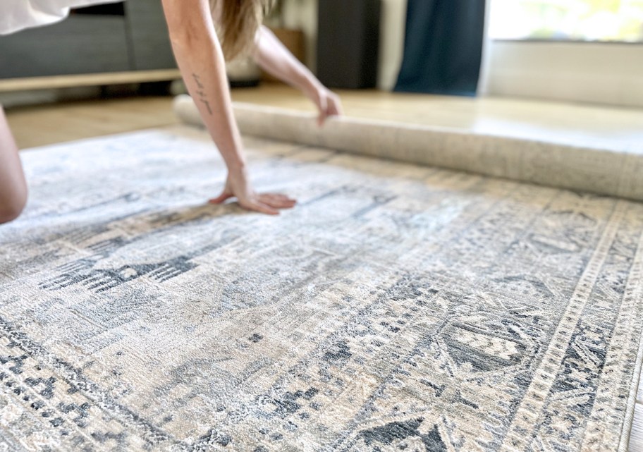 rolling out rug from boutique rugs