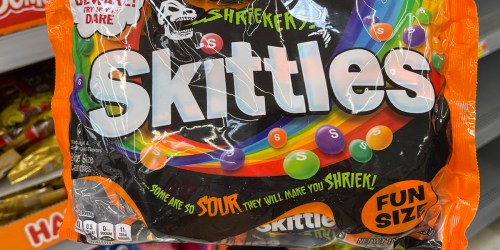 Skittles Sour Fun Size Halloween Candy 10oz Bag JUST $2.99 Each on Amazon