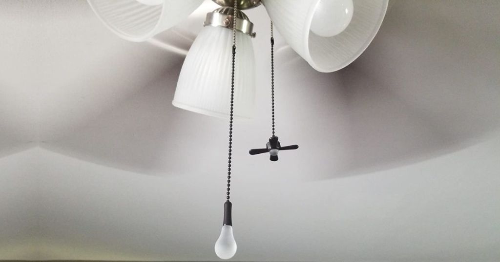 Ceiling Fan Pull Chain Set on a Fan