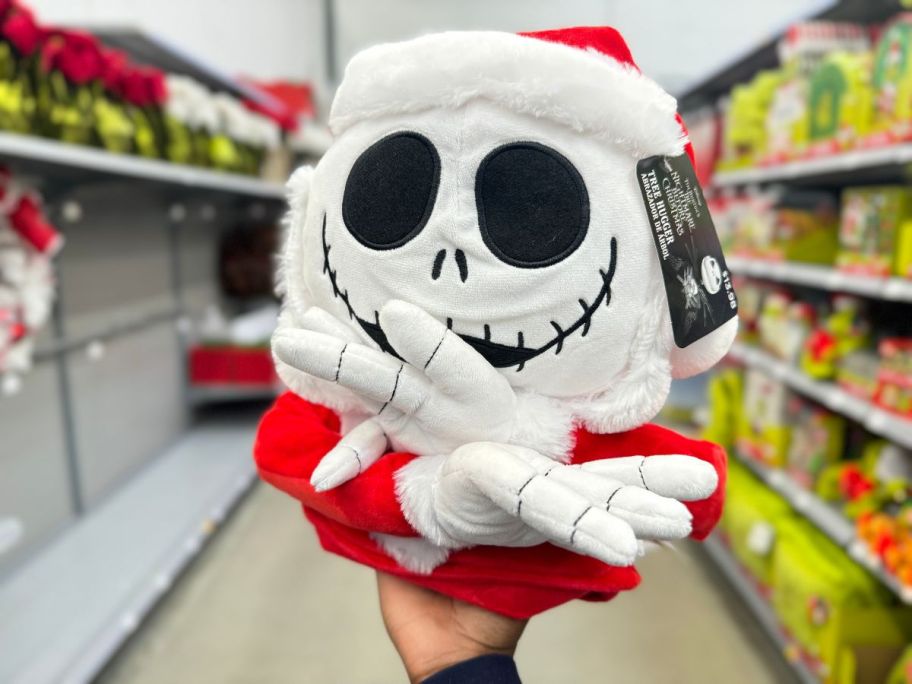 hand holding jack skellington tree hugger