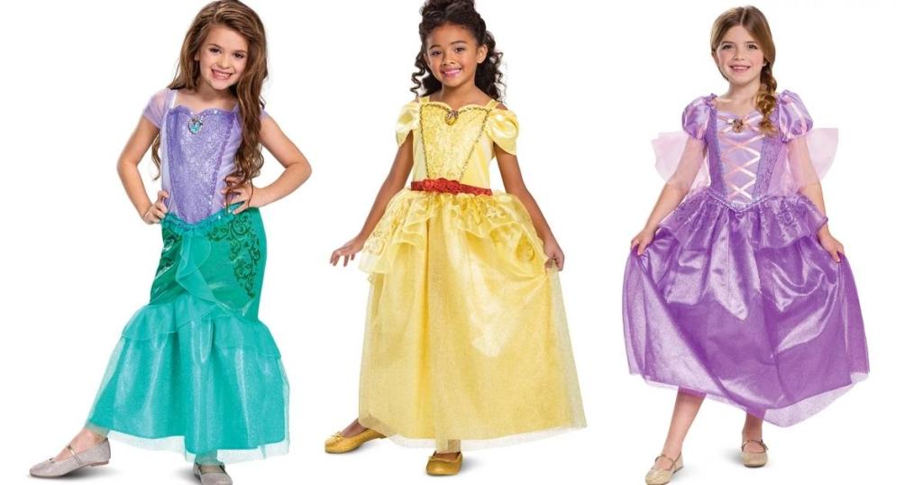 Disguise Disney Princess Ariel, Belle, and Rapunzel Costumes