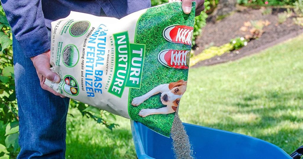 Greenview Fertilizer being dumped into a spreader