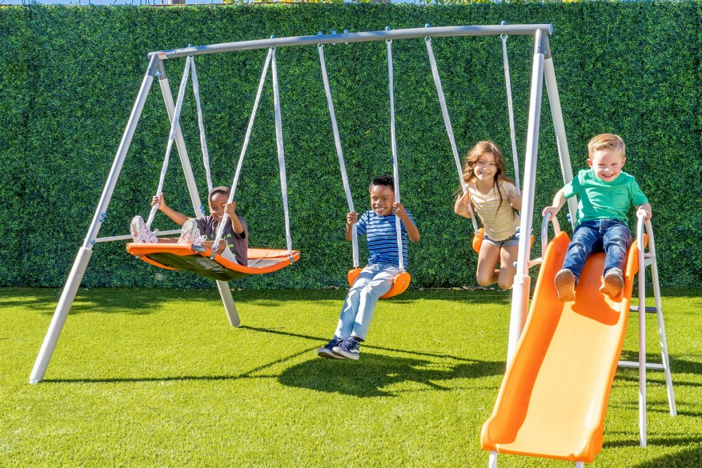 Metal swing set