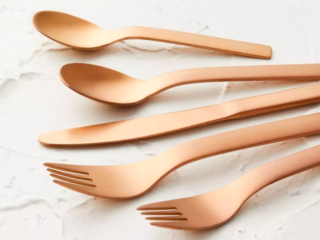 Opalhouse w/ Junalow Stainless Steel Copper Silverware 20-Piece Set