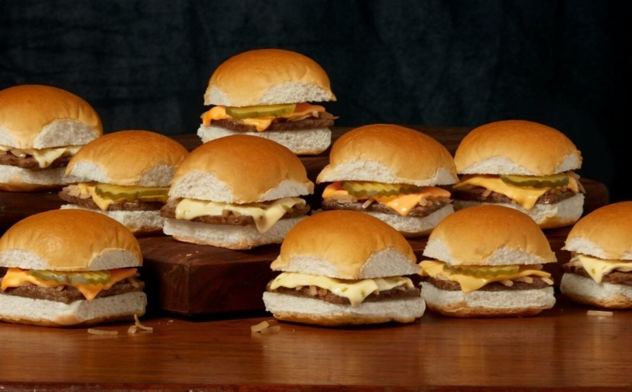 stacks of White Castle sliders