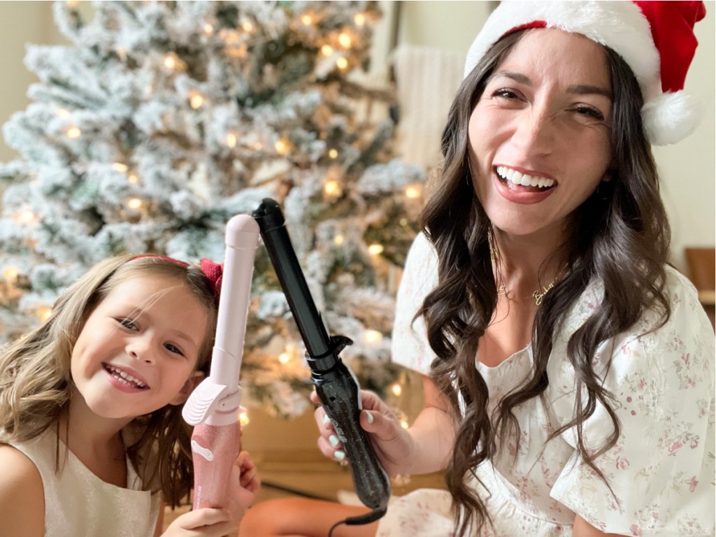 mom and daughter with beachwaver