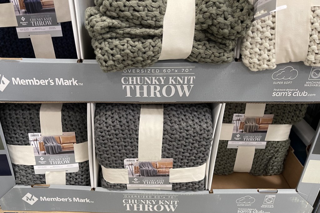chunky knit throws at Sams