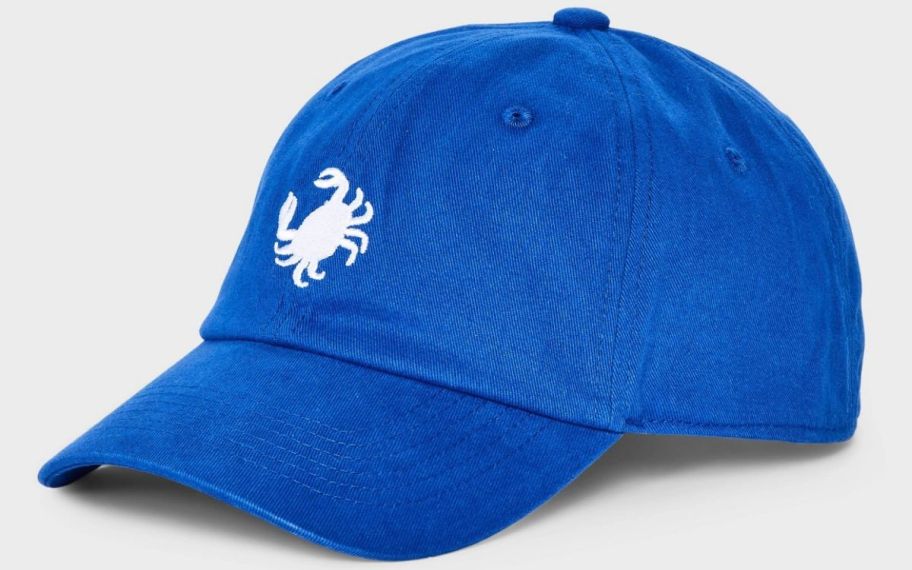 a mens blue baseball cap