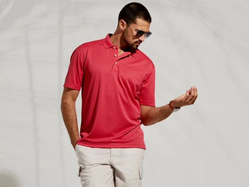 man wearing Cubavera polo