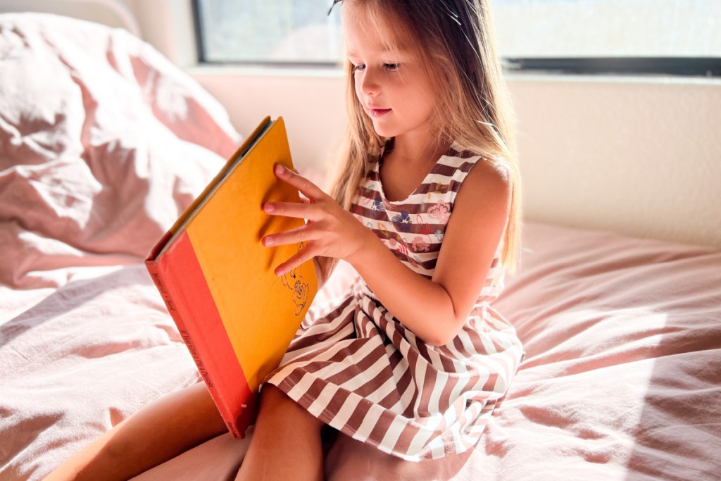 girl reading book