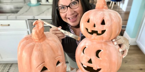 How to Paint Pottery Barn Style Terracotta Pumpkins at Home for LESS