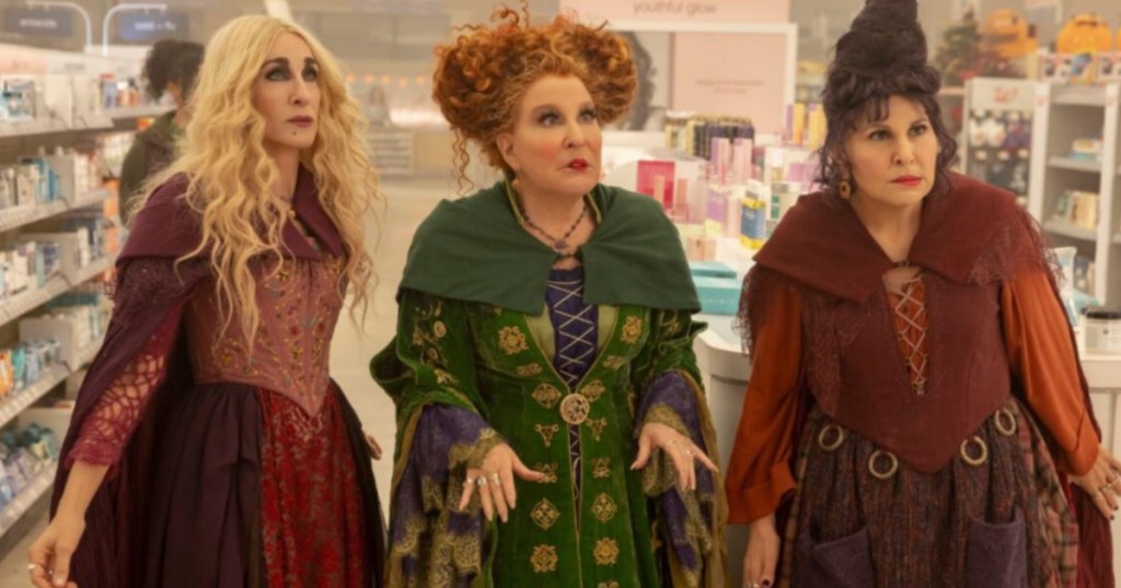 3 women in witch costumes