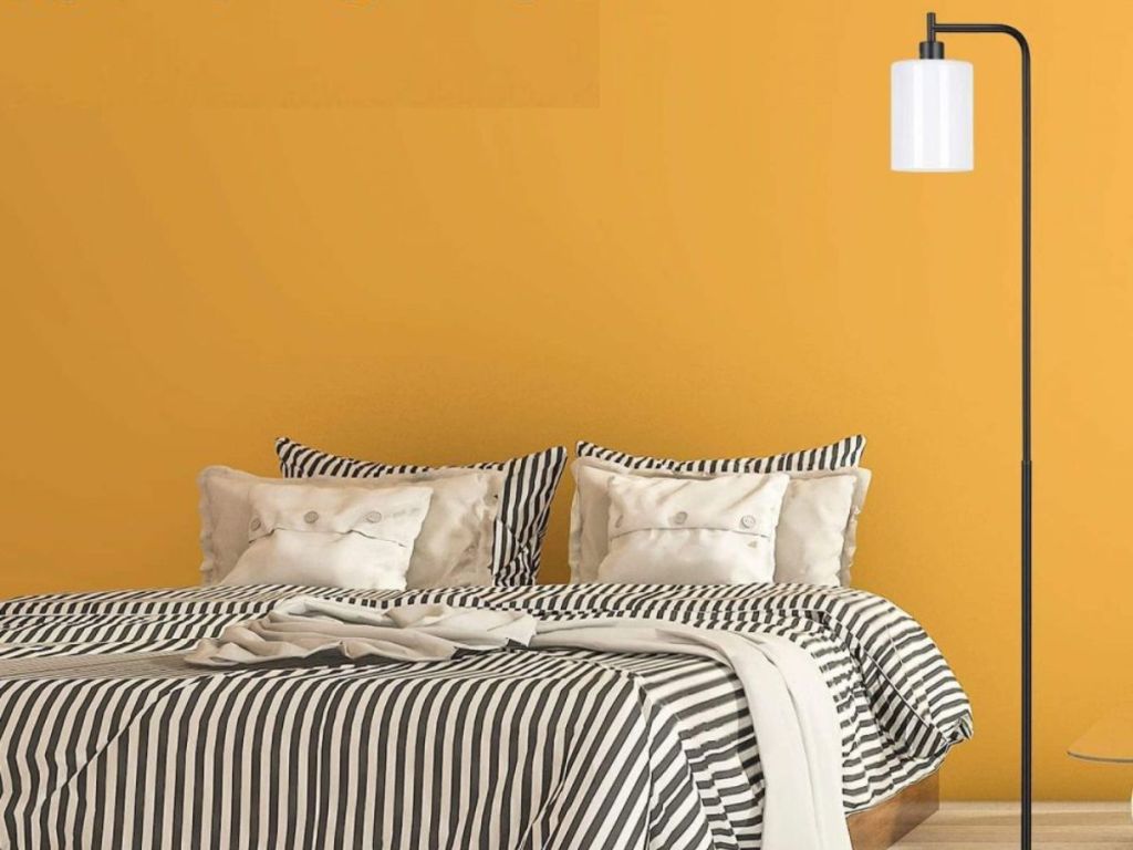 floor lamp in bedroom