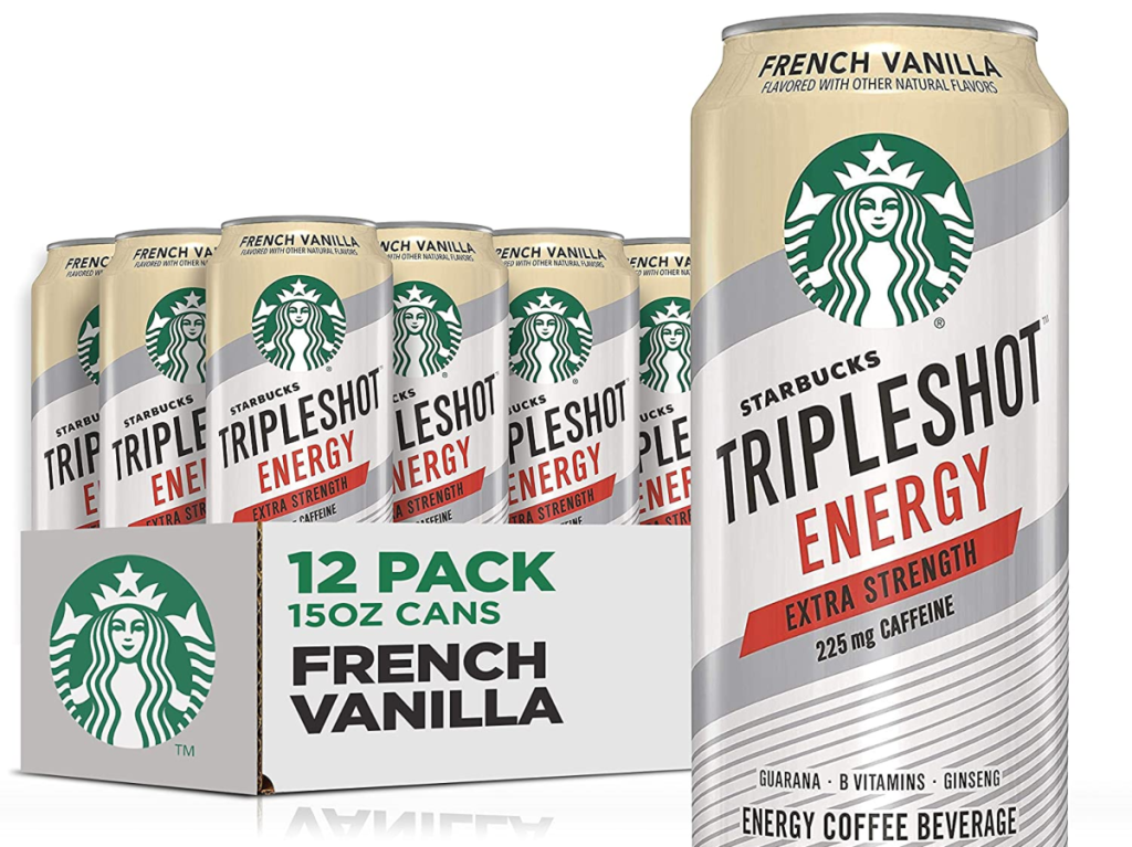 case of Starbucks energy drink in cans